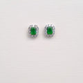 Jade-Glow Diamond-Rim Earrings [S]E537 - Pastels