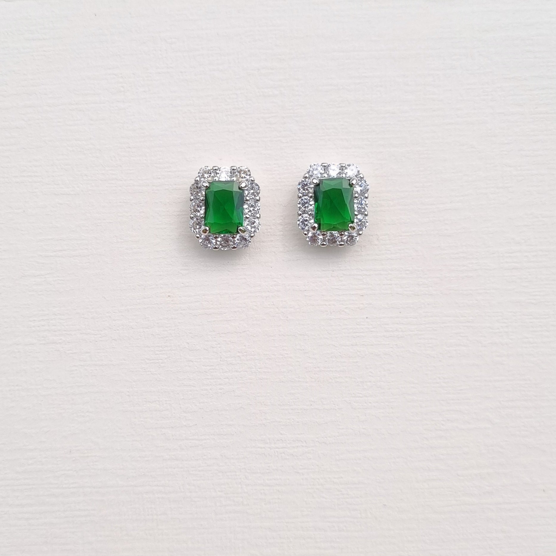 Jade-Glow Diamond-Rim Earrings [S]E537 - Pastels