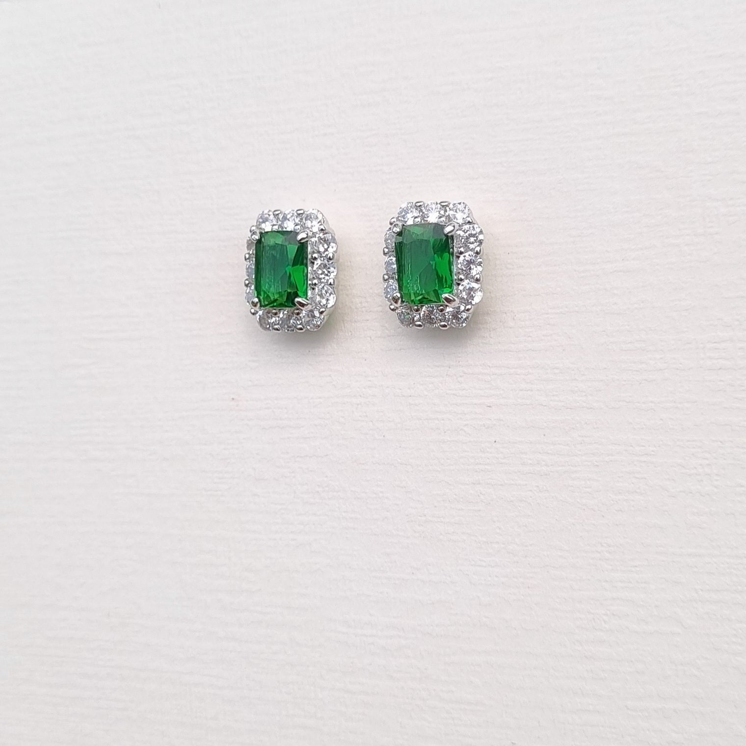 Jade-Glow Diamond-Rim Earrings [S]E537 - Pastels