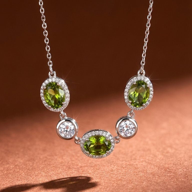 Oval Prism Statement Necklace [S]N187 - Pastels