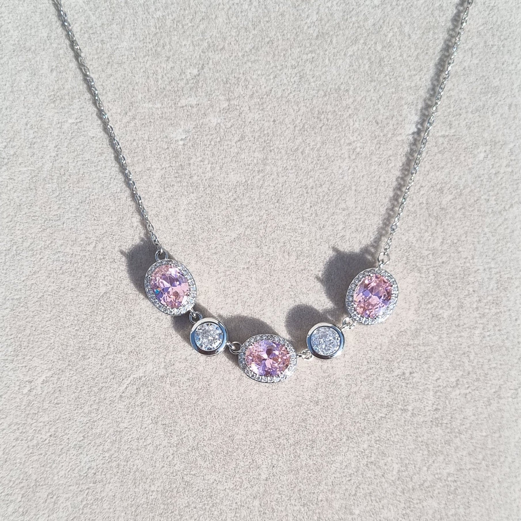 Oval Prism Statement Necklace [S]N187 - Pastels