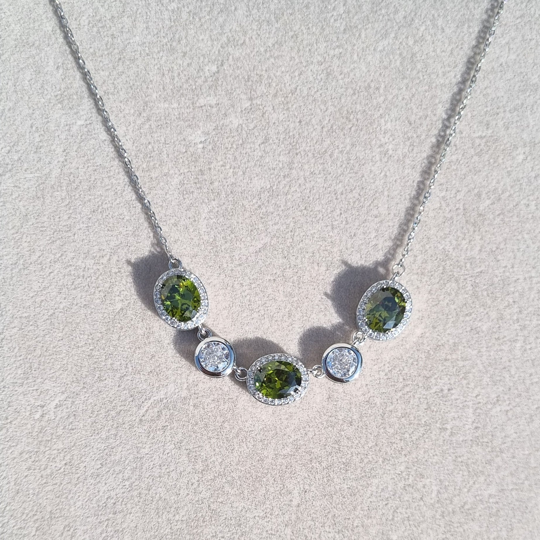 Oval Prism Statement Necklace [S]N187 - Pastels