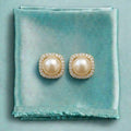 Pearl-Glimmer Square Earrings [H]E564 - Pastels