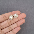 Pearl-Glimmer Square Earrings [H]E564 - Pastels