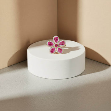 FLORAL FANTASY RUBY RING [H]R097