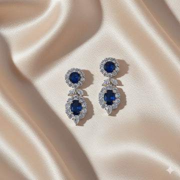 SAPPHIRE DUO DROP EARRINGS E452