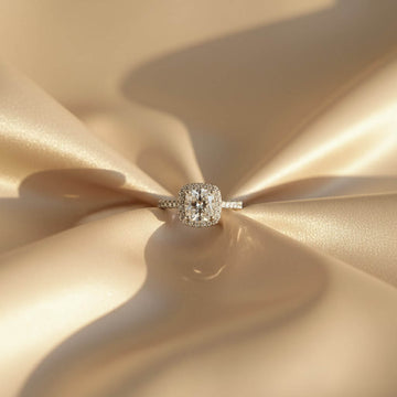 SQUARE BRILLIANT ENGAGEMENT RING [M]R091