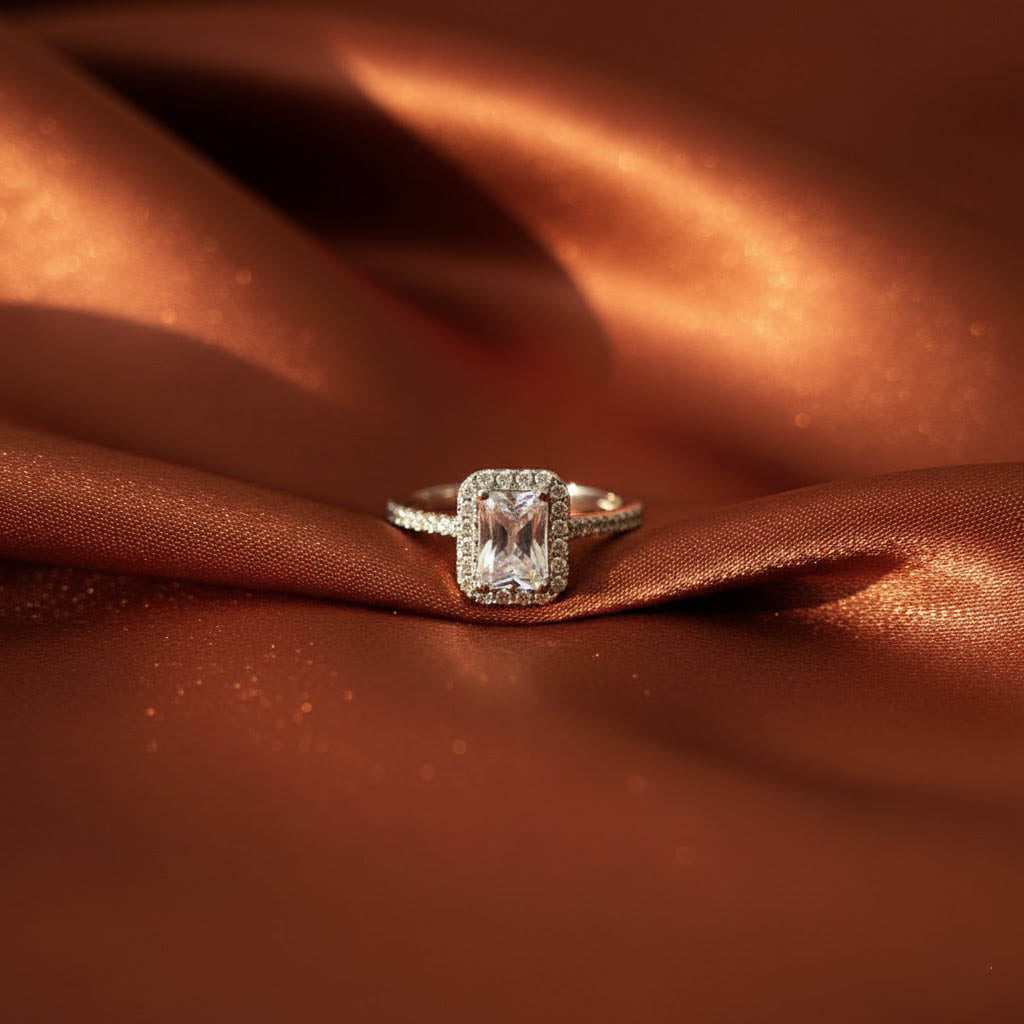 LUXURY RECTANGLE ZIRCON RING [M]R092