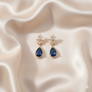 SAPPHIRE STARLIGHT DANGLE EARRINGS [S]E516