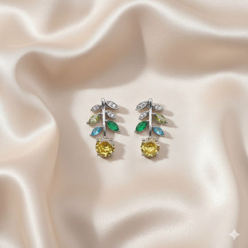 LEAFY GEMS EARRINGS E472